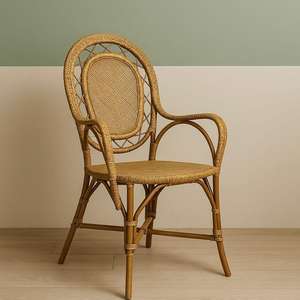 Chaise de salle à manger en rotin moderne pour une utilisation intérieure et extérieure - Product Image 4