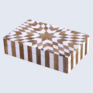 2025, superventas, cajas de joyería de madera con incrustaciones de hueso ecológicas, regalo de Navidad superior para protección de joyas - Product Image 6