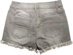 Shorts en jean taille haute pour femmes, fermeture à boutons, respirant, lavage clair, style décontracté, coupe régulière - Product Image 5