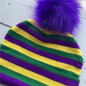 Bonnets d'hiver chauds Chapeau en tricot jacquard européen et américain Style anglais Mélange de rayures à carreaux Chapeau en laine super extensible - Product Image 3