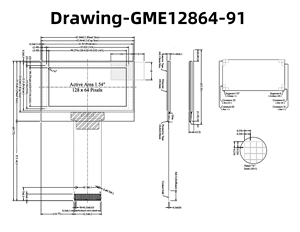 Màn hình OLED 1.54 inch 128x64 ssd1309 trình đ<span class=keywords><strong>i</strong></span>ều khiển 8 bit song song 4 dây SPI I2C 24 chân trắng xanh xanh - Product Image 3