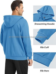 Sweat à capuche zippé tendance streetwear en molleton de coton épais, style décontracté unisexe surdimensionné - Product Image 5