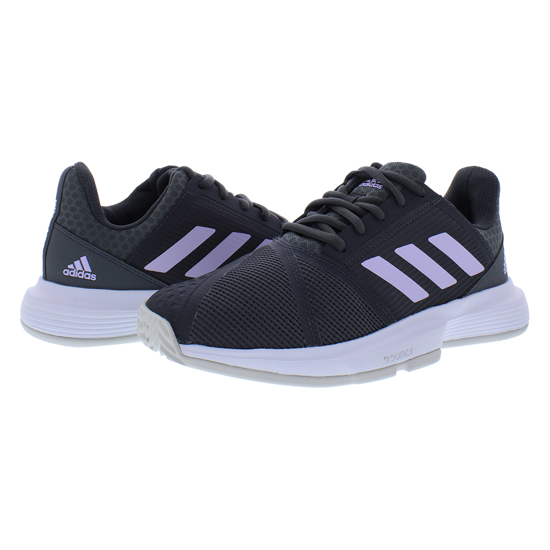 For Women's Courtjam Bounce Tennis Shoes Grey Six/Purple Tint