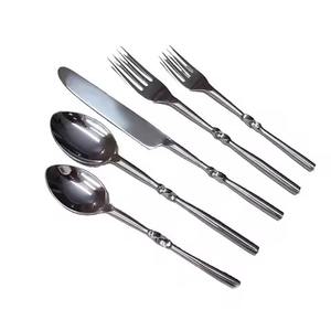 <b>Golden</b> Eco Friendly Luxury Modern Stainless Steel Flatware <b>Set</b> Dishwasher Safe Durable Dining Utensils - Product Image 4