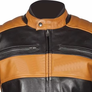 Chaqueta de Motociclista para Hombre a Precio Razonable, de Cuero Genuino de Alta Calidad, Resistente al Viento, Impermeable, de Moda Invernal, Antiarrugas, en Tendencia - Product Image 4