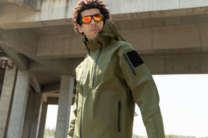 Vestes d'extérieur à capuche zippées en polaire imperméable Plus avec logo personnalisé pour l'hiver Vêtements de travail Veste coupe-vent pour femmes et hommes - Product Image 5