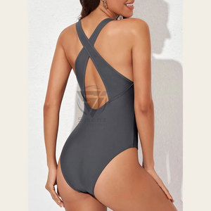 Women's Sexy White One-Piece High Waist Monokini Beachwear Spandex/Polyester Quick Dry & Breathable Cut Out Push-Up Front Logo - Product Image 5