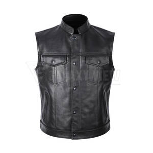 Chaleco de Cuero en Oferta, Chaleco de Cuero de la Mejor Calidad, Precio al por Mayor, Chaleco de Cuero Transpirable para Hombre - Product Image 1