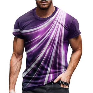 Camiseta 2024 Digital Space Ship con Estampado 3D, 100% Algodón Orgánico, Tejido Waffle Transpirable, Antiarrugas, Tallas Grandes, Personalizada con Serigrafía - Product Image 2