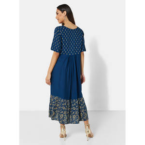 ELEGANTE CLASSY MORDEN FRONTAL ESTILO DORADO IMPRESO SUAVE COLOR ROSA CALIENTE CORTO IMPRESO CASUAL ÁRABE TRADICIONAL KAFTAN JALABIYA D - Product Image 6