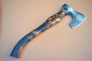 Wholesale Customized Premium Quality OEM ODM Service Hunting Etched Blade Premium <b>Axe</b> Perfect Wood Grip With Protection Sheath - Product Image 3