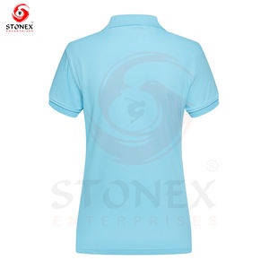 T-shirt polo à manches courtes pour femmes Best Fashion Nouvelle arrivée Tissage tricoté en coton polyester de haute qualité - Product Image 2