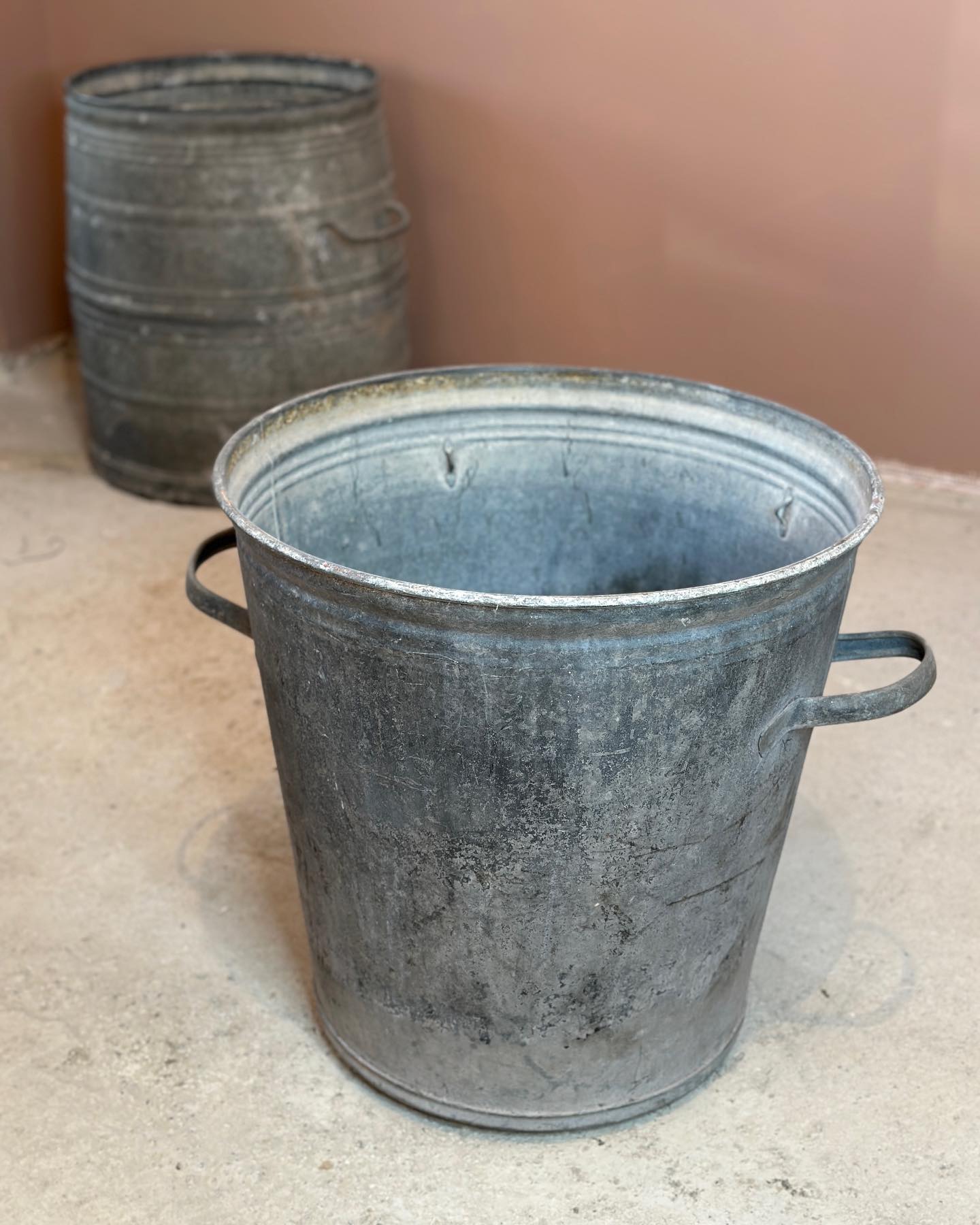 SECCHIO FRANCESE DELLA Fattoria Vaso Di Fiori Zincato Arredamento D'epoca EUR 15,15 - IT