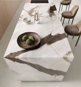 Custom Kitchen & Bathroom Vanity Tops Porcelain Natural Stone Countertops-Carrara Calacata Prefab Cut Sizes for Hotels Projects - Product Image 1