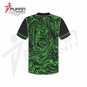 เสื้อเบสบอล OEM เสื้อทีมออกแบบได้ตามที่ต้องการเครื่องแบบมีกระดุมเต็มพิมพ์ลายใส่ได้ทั้งชายและหญิง100% โพลีเอสเตอร์ฟรี - Product Image 3