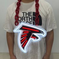 Collier à breloque LED néon personnalisé, style vintage, pour fans d'équipes sportives, unisexe, pour fêtes, avec Denver Broncos et Rams