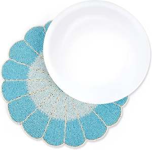 Flower Nice Design Beaded Round <b>Placemat</b> Home and Hotel Decorative Hand Beads Round <b>Placemat</b> for Gifted Use - Product Image 1