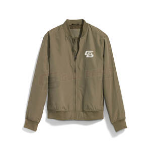 Chaqueta bomber de estilo callejero para hombre, tela a prueba de viento para exteriores con diseño funcional y cuello levantado - Product Image 3