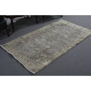 Alfombra de área grande turca Vintage estilo clásico Beige lana de 3,9x6,7 pies con respaldo de látex patrón abstracto para habitación de adolescentes - Product Image 4