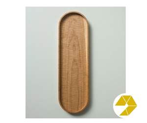 Plateau en bois élégant en vrac pour salle à manger élégante Finition naturelle Plateau en bois durable Assiette ronde carrée ovale pour la cuisine à domicile - Product Image 6