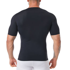 Logo Work Out camiseta Spandex compresión transpirable gimnasio camiseta para hombres 100% algodón camiseta para hombres ajuste suelto impreso - Product Image 4