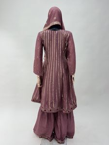 Fantaisie Tendance À La Mode Vêtements Ethniques Top Qualité Chinon Salwar Costume Broderie Travail Femme Fabricant De Mode À Vendre - Product Image 5