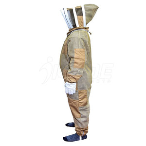 Traje de abeja con velo Traje de apicultor profesional Traje de apicultura Premium con guante de talla grande - Product Image 2