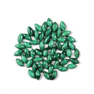Auténtica alta calidad suave malaquita cabujón Marquesa forma piedra preciosa verde para la fabricación de joyas naturales gemas sueltas al por mayor - Product Image 3