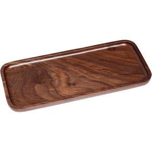 Élégant plateau de service en bois de couleur naturelle avec poignées pour le petit-déjeuner, le café, les collations ou les fêtes-Décoration intérieure - Product Image 1