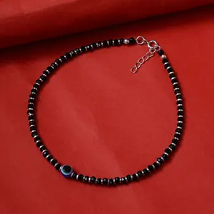 Chevillère en argent 925 avec œil maléfique pour femmes, pierre principale en diamant, bijoux plaqués or pour la protection, pour cadeaux - Product Image 2