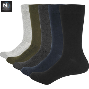 High Quality Men's Deodorant Breathable Combed Cotton <b>Black</b> Crew Dress <b>Socks</b> Work <b>Socks</b> by NEEDS OUTDOOR - Product Image 4