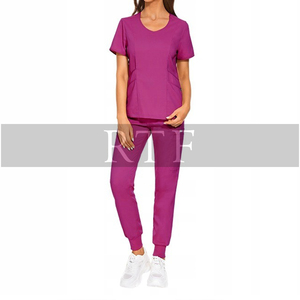 Combinaison élégante unisexe à manches courtes blouses d'allaitement personnalisées de haute qualité uniformes d'hôpital pour femmes par Raw to Fine - Product Image 4