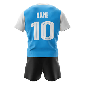 Ropa deportiva de sublimación personalizada de alta calidad, conjuntos de uniformes de Rugby de tendencia superior, uniformes de Rugby de manga corta y pantalones cortos a la venta - Product Image 3