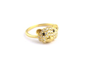 Bague ours en peluche en argent sterling 925: cadeau de bijoux de promesse fait à la main - Product Image 4