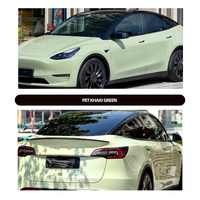 Film de protection intérieur pour voiture en PVC auto-adhésif vert kaki, film vinyle changeant de couleur pour la protection de la peinture