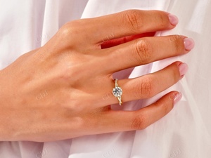 Anillo de compromiso personalizado chapado en oro rosa de plata de ley con diamante de moissanita VVS de alta calidad y el mejor regalo de aniversario para mujer - Product Image 6