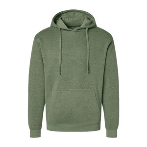 Premium CVC Fleece Hoodie Blank 380GSM Thick Warm Winter Hooded Sweatshirt Custom Screen Print Factory Hoodies - Product Image 6
