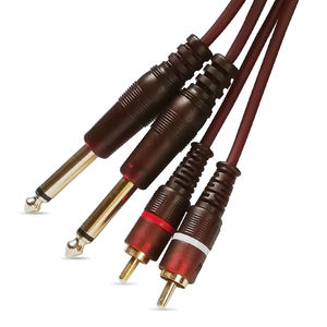 <span class=keywords><strong>Cable</strong></span> de audio Dual de 6,35mm a Dual <span class=keywords><strong>RCA</strong></span> para mezclador de amplificador de guitarra-chaqueta de PVC Compatible con micrófono de uso profesional - Product Image 4