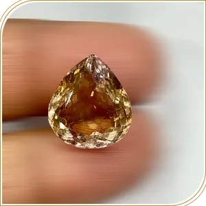 Cuarzo Ametrino Natural, Gema Suelta Facetada en Forma de Pera - Product Image 2