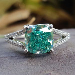 Classique 10kt Or Massif Solitaire Bagues De Fiançailles De Mariage Unique Moissanite Diamant Certifié Bijoux De Fête - Product Image 4