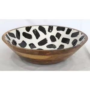 ชามไม้ขนาดใหญ่พรีเมียม ลายสติกเกอร์เคลือบเงา ดีไซน์สวย ทำจากไม้มะม่วง เหมาะสำหรับเสิร์ฟสลัด ของขวัญวันเกิด - Product Image 6