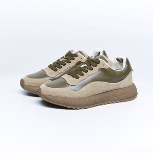 2025 haute qualité en <span class=keywords><strong>cuir</strong></span> supérieur femmes baskets Style classique <span class=keywords><strong>marron</strong></span> chaussures décontractées avec amorti en gros OEM usine conception - Product Image 2