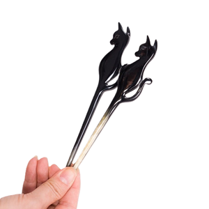 Horquilla de pelo de cuerno de búfalo ecológica sin plástico 100% cuerno de buey Natural hecho palillos para el cabello Accesorios - Product Image 1