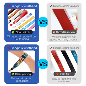 Pulsera RFID activa UHF con logotipo personalizado profesional Pulsera/pulsera de tela tejida con billete NFC con código QR - Product Image 4