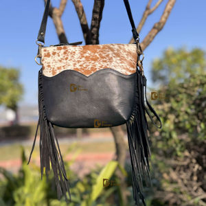 Nuevo Bolso de Mano con Flecos de Piel de Vaca, Bolso Elegante de Cuero Genuino, Oferta, Bolsos Bohemios Multiusos para Mujer - Product Image 1
