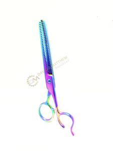 Tijeras profesionales de acero inoxidable japonesas de 6 pulgadas para peluquería, mango de arcoíris personalizado, tijeras de belleza de goma recta afiladas - Product Image 4