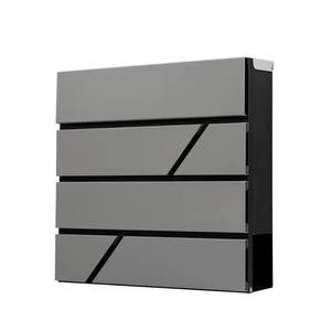 Manufacturer Wholesale Lock Cheap Design Commercial Mail Boxes <b>Wall</b> Mount Stainless Steel Metal <b>Outdoor</b> Modern <b>Wall</b> Mailboxes - Product Image 6