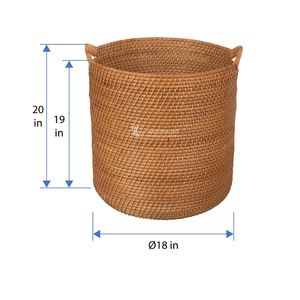 Cesto de Lavandería de Ratán Más Vendido con Tejido Diagonal, Diseño Multicolor, Artesanía al por Mayor de Vietnam - Product Image 4