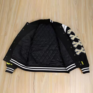 Ventes en gros OEM de patchs brodés, veste de baseball, streetwear, veste universitaire personnalisée pour hommes - Product Image 3