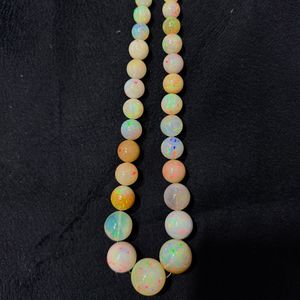 Natural Ethiopian Opal 10mm to 20mm Smooth Round Gemstone Beads Rainbow Color High Quality for Jewelry Making - Product Image 2